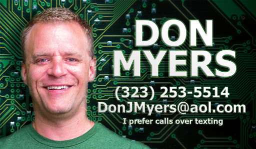 don j myers business card