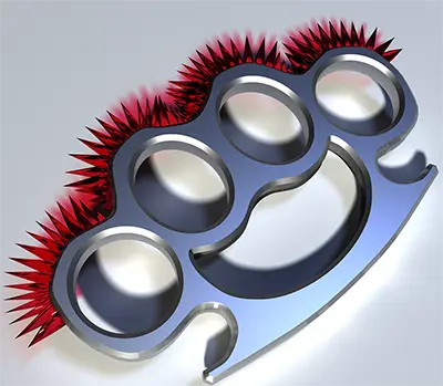 glass knuckles 3d cgi weapon