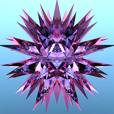 3d crystal spikes