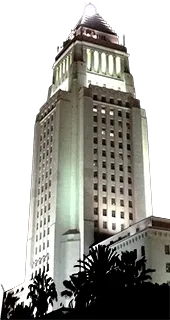 los angeles city hall night